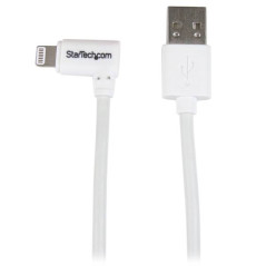 STARTECH CABLE 1M LIGHTNING ACODADO A USB BLANCO