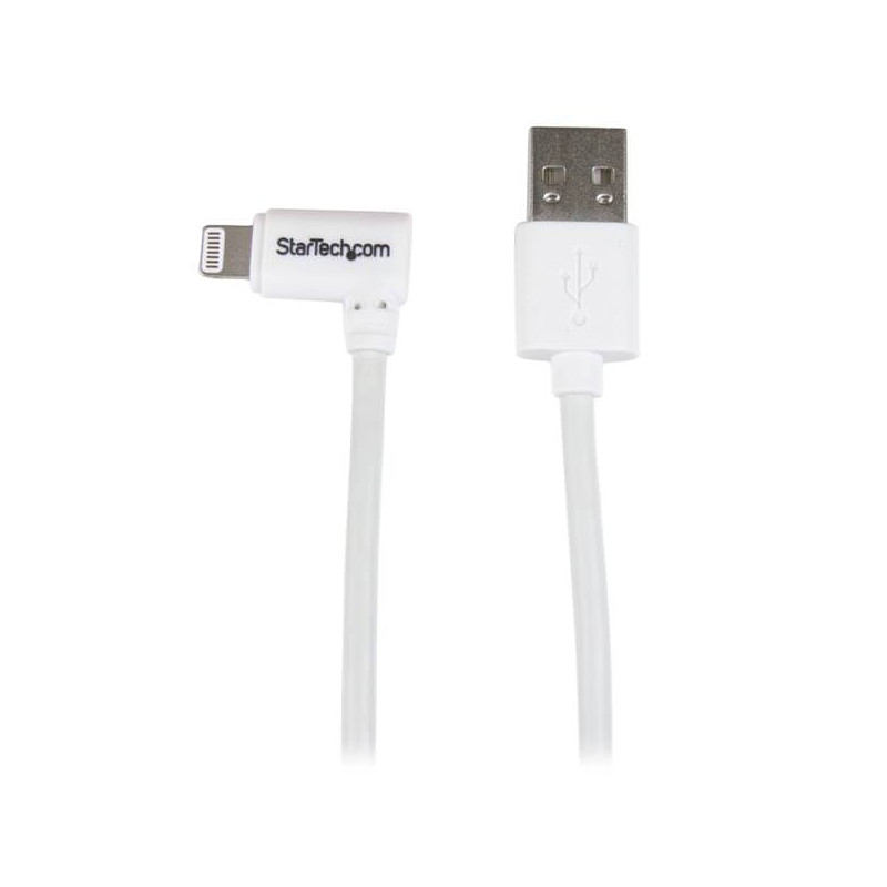 STARTECH CABLE 1M LIGHTNING ACODADO A USB BLANCO