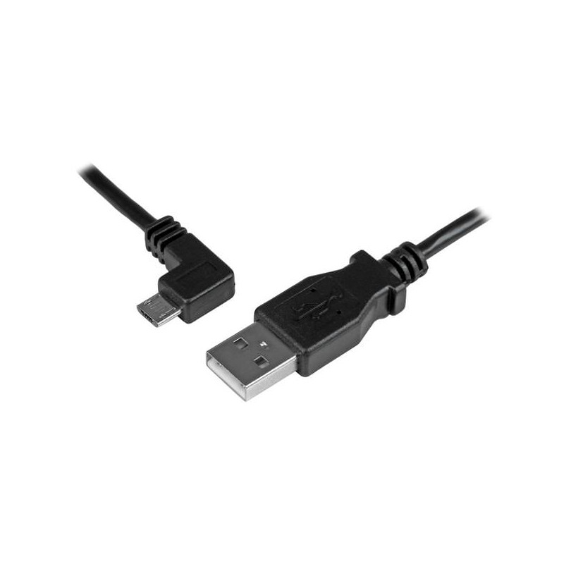 STARTECH CABLE 1M MICRO USB ACODADO IZQUIERDO