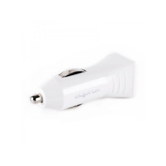 CARGADOR 2XUSB APPROX COCHE BLANCO