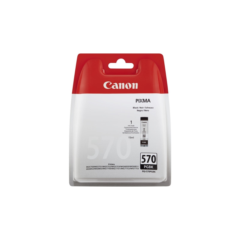 CANON CARTUCHO NEGRO PGI570 PGBK PIXMA MG5750/6850/7750