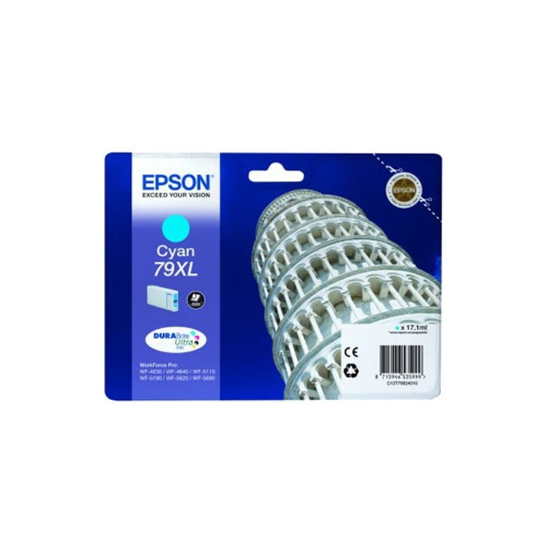 EPSON CARTUCHO CIAN 79XL CAPACIDAD 2.000 PAGINAS WF 46XX/51XX/56XX