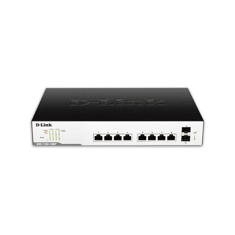 SWITCH D-LINK 8 PUERTOS GIGABIT POE + 2SFP