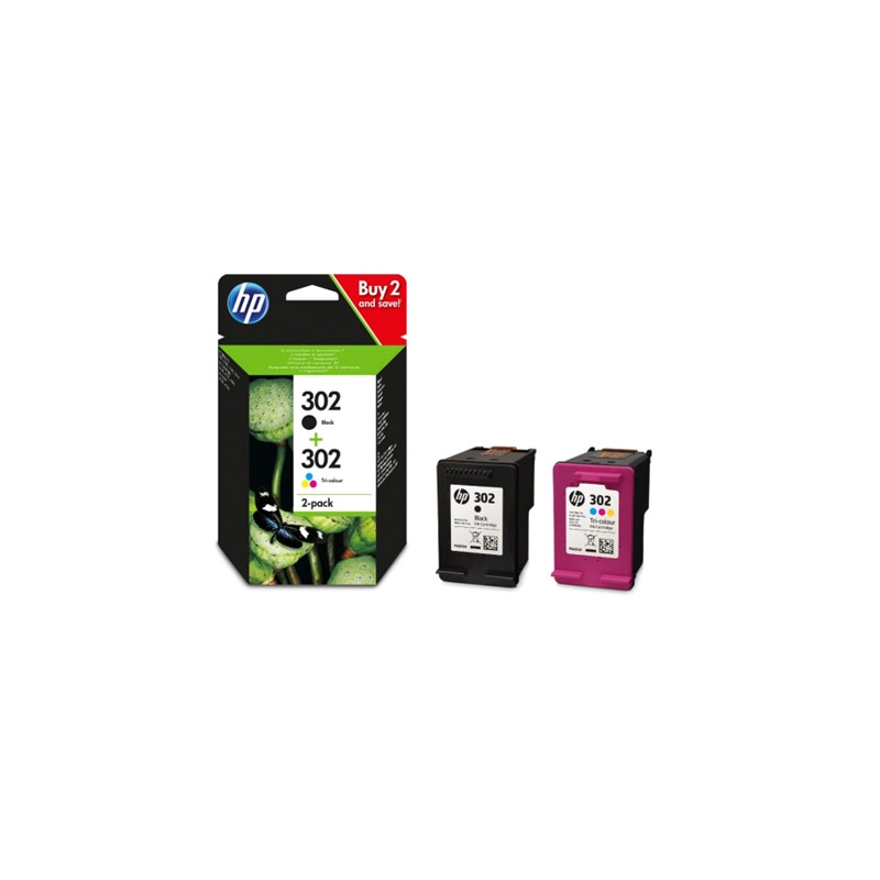 HP CARTUCHO  HEWLETT PACKARD COM PACK 302 NEGRO Y TRICOLOR