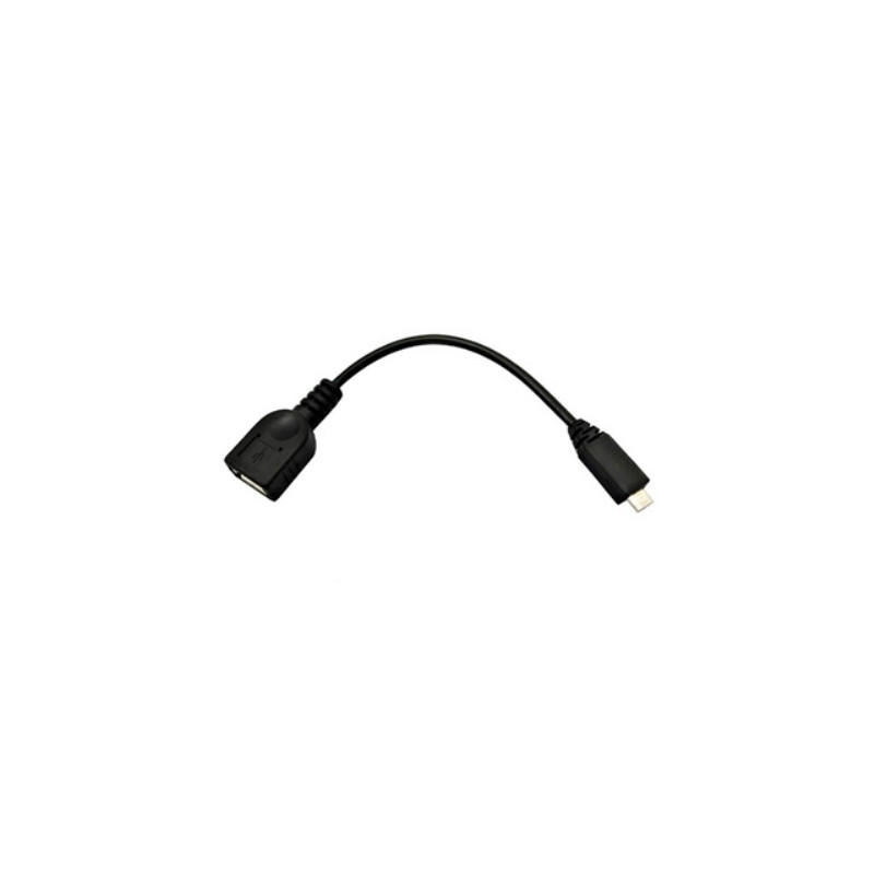 Nanocable - Cable USB 2.0 OTG de 15cm conexión MICRO B/M-A/H para Smartphones. Tablets, etc - color NEGRO