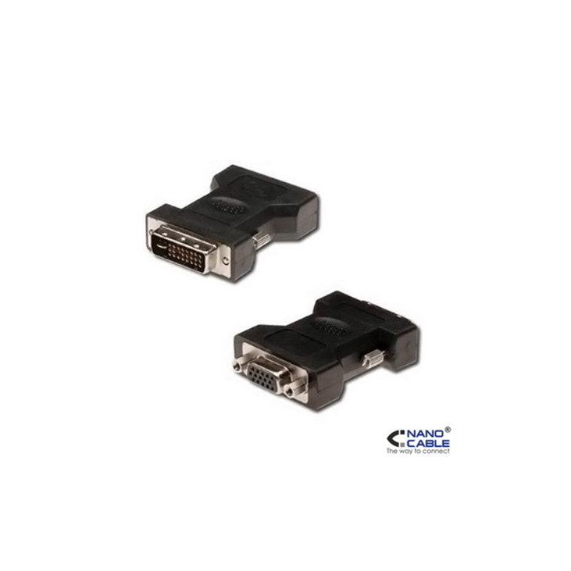 Nanocable - Adaptador DVI a VGA - conexión DVI 24+5/M a VGA HDB15/H