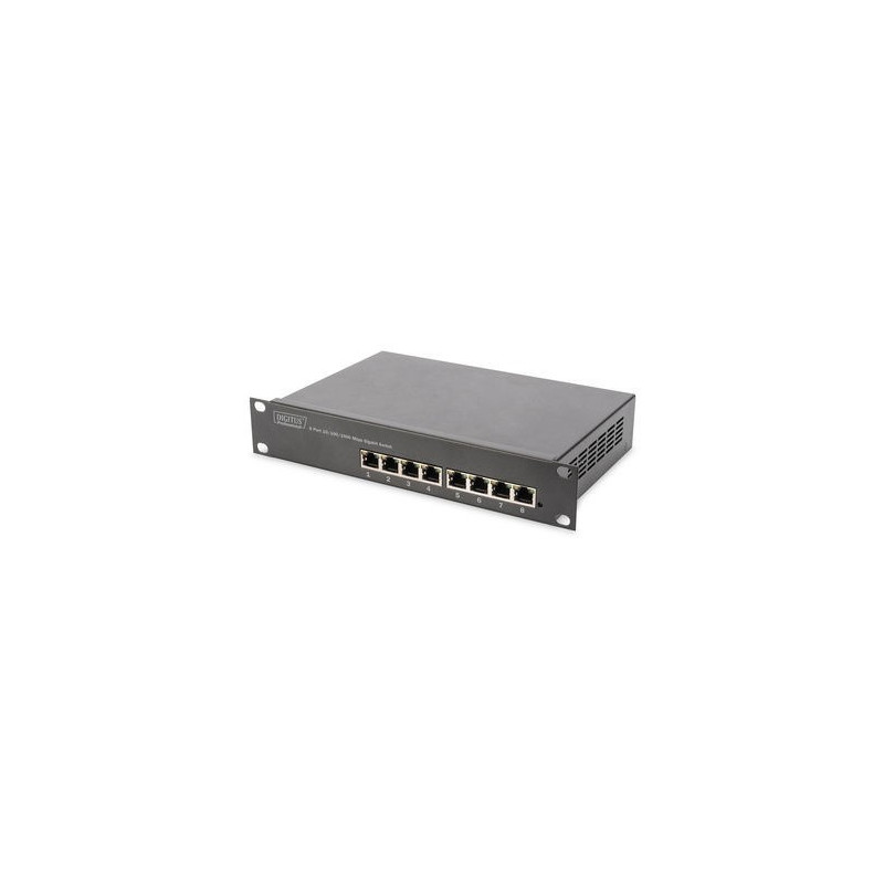 SWITCH DIGITUS 8 PUERTOS 10-100-1000 RACK 10"