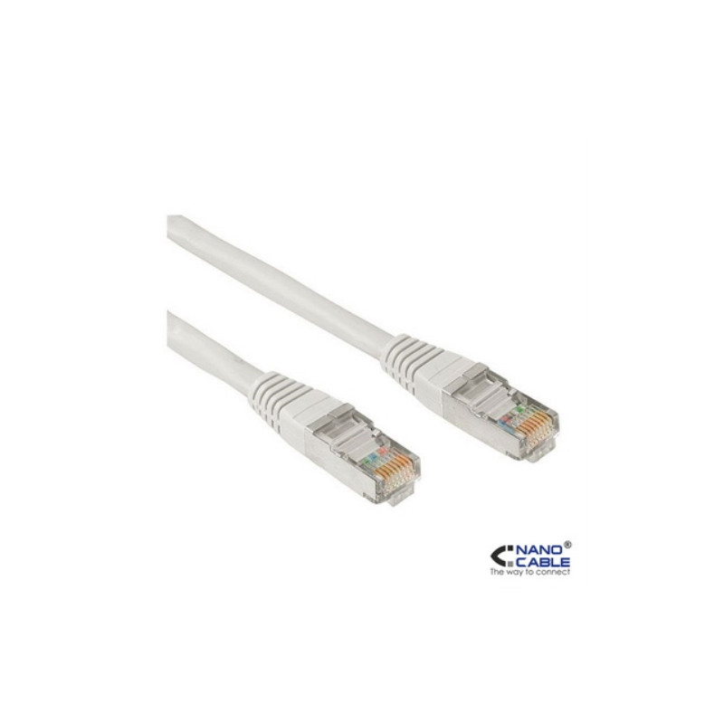 Nanocable - Cable de red latiguillo UTP CAT.5e de 2m - color GRIS