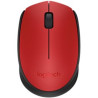 Logitech M171 - Ratón - inalámbrico - 2.4 GHz - receptor inalámbrico USB - negro, rojo