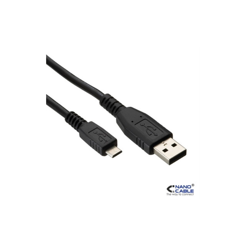 Nanocable - Cable USB 2.0 de 3m conexión A/M-MICRO USB B/M para carga/datos Smartphones, Tablets, etc