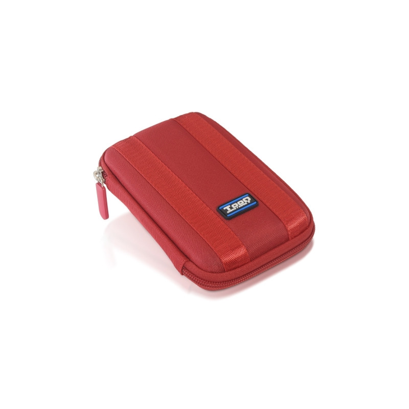 Tooq - Funda de transporte para disco duro externo de 2.5" resistente a golpes roja