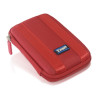 Tooq - Funda de transporte para disco duro externo de 2.5" resistente a golpes roja