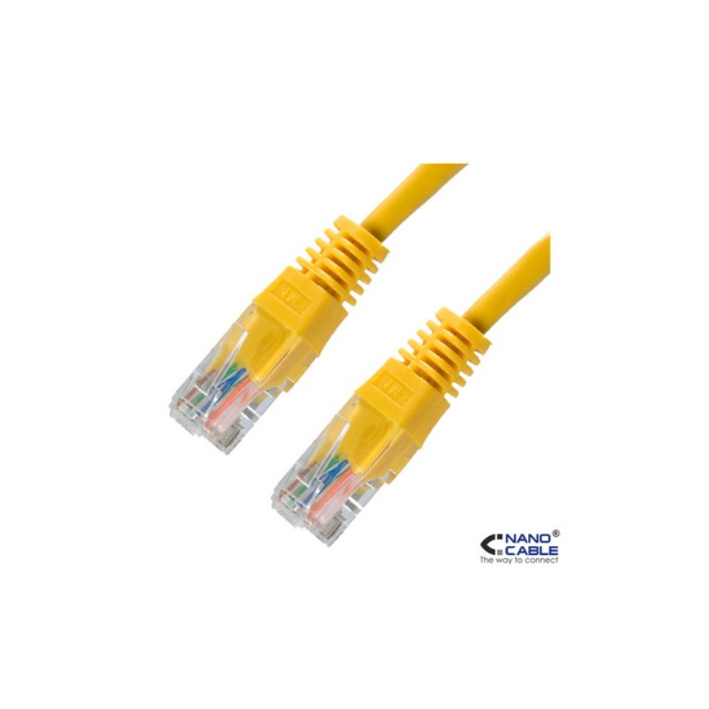 Nanocable - Cable de red latiguillo UTP CAT.6 de 0,5m - color Amarillo