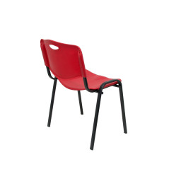 SILLA ROBLEDO PLÁSTICO ROJO