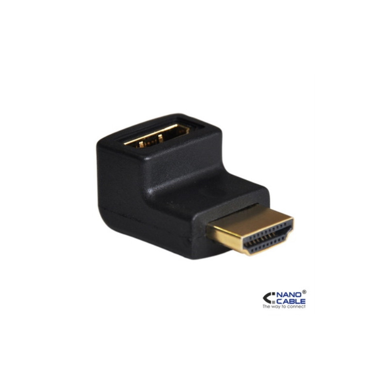 Nanocable - Adaptador HDMI V1.3 Acodado - Conexiones A/H-A/M