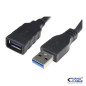 Nanocable - Cable alargador USB 3.0 de 2m conexión A/M-A/H - color NEGRO