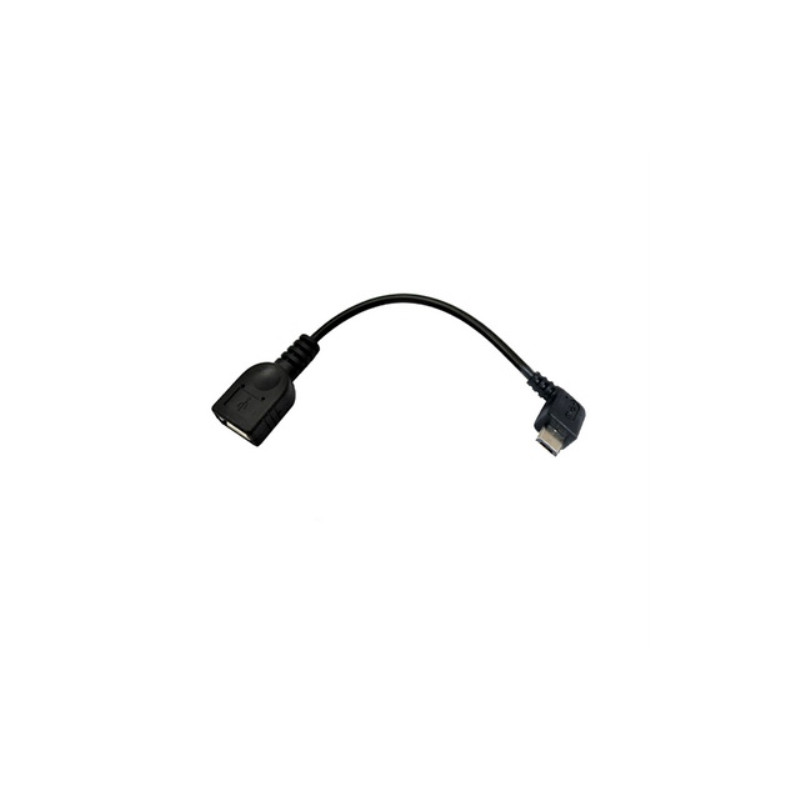 Nanocable - Cable USB 2.0 OTG de 15cm ACODADO conexión MICRO B/M-A/H para Smartphones. Tablets, etc - color NEGRO