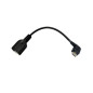 Nanocable - Cable USB 2.0 OTG de 15cm ACODADO conexión MICRO B/M-A/H para Smartphones. Tablets, etc - color NEGRO