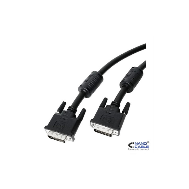 Nanocable - Cable DVI DUAL LINK de 1,8m conexión 24+1, M-M