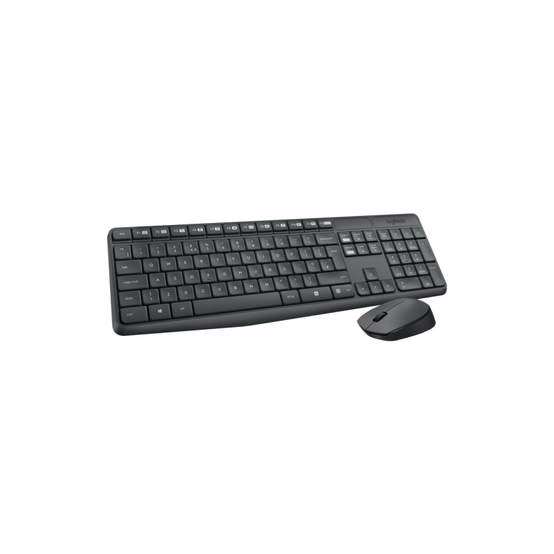 Logitech Wireless Combo MK235 - Juego de teclado y ratón - inalámbrico - 2.4 Ghz