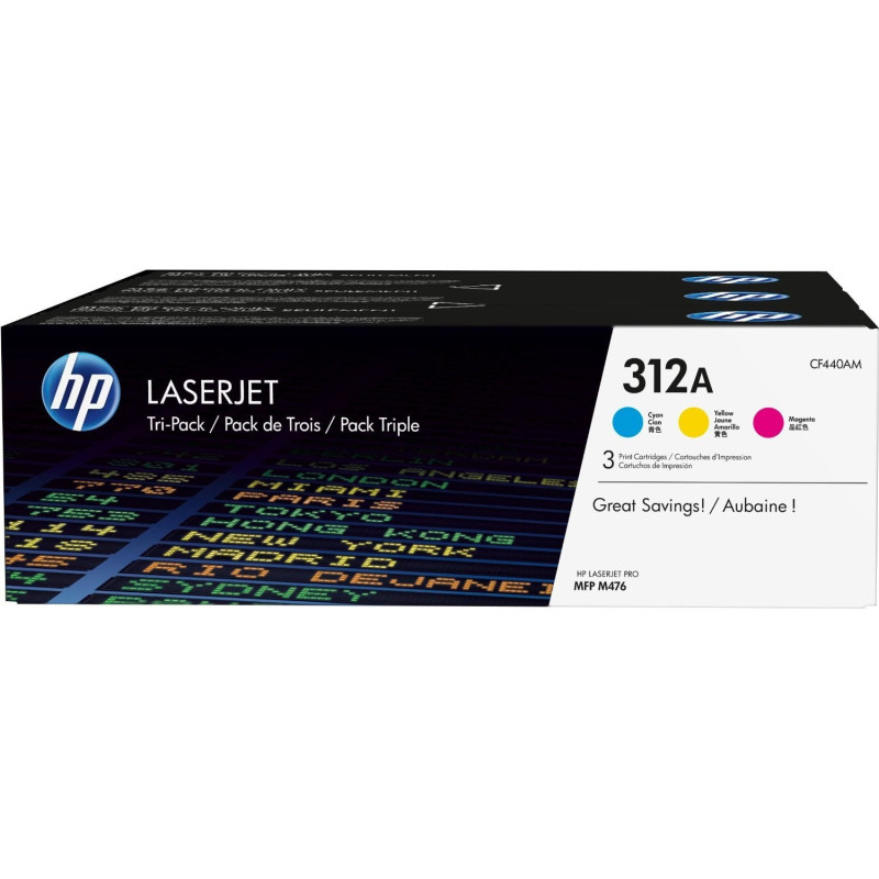 TONER HP CF440AM PACK TRICOLOR CMY