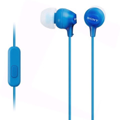 AURICULAR SONY EX-15AP (BOTON) AZUL CON MICRO