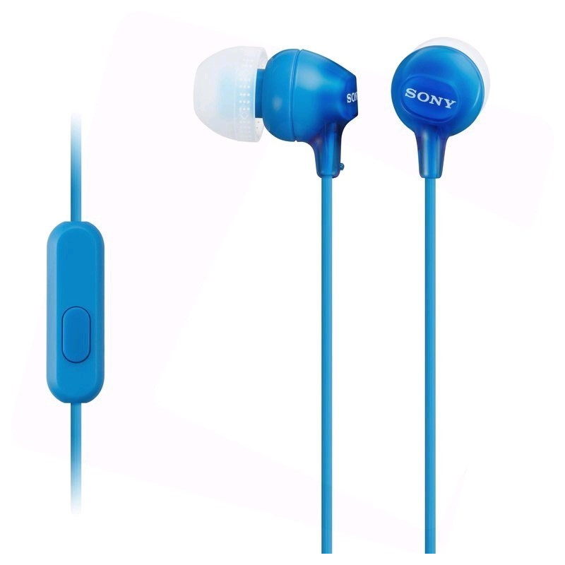 AURICULAR SONY EX-15AP (BOTON) AZUL CON MICRO