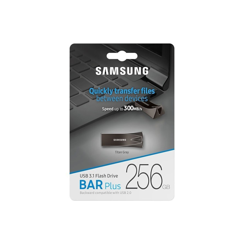 PEN DRIVE 256GB SAMSUNG BAR PLUS TITAN GRAY PLUS