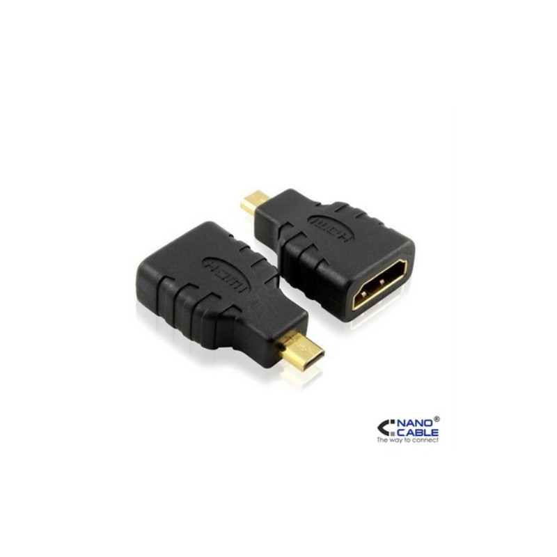 Nanocable - Adaptador HDMI a Micro HDMI A/H - D/M hembra-macho negro