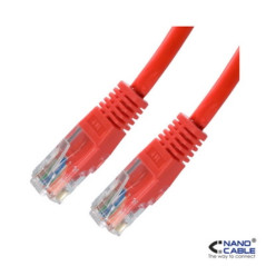 Nanocable - Cable de red latiguillo UTP CAT.5e de 0,5m - color Rojo