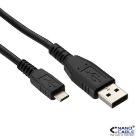 Nanocable - Cable USB 2.0 de 1,8m conexión A/M-MICRO USB B/M para carga/datos Smartphones, Tablets, etc