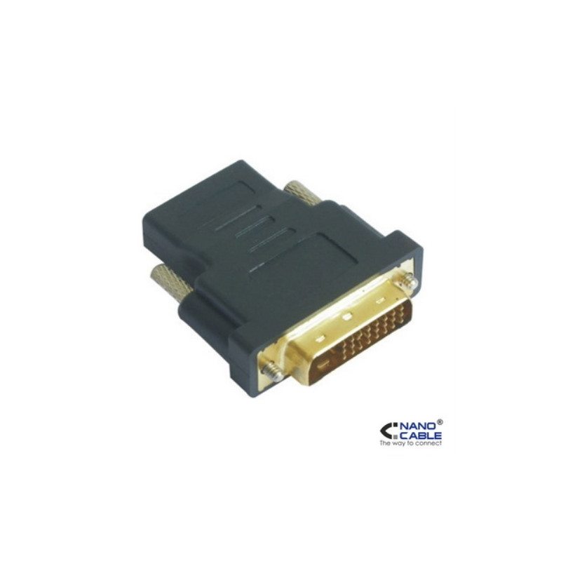 Nanocable - Adaptador DVI a HDMI - conexión DVI 24+1/M a HDMI A/H