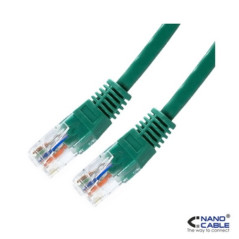 Nanocable - Cable de red latiguillo UTP CAT.5e de 1m - color Verde