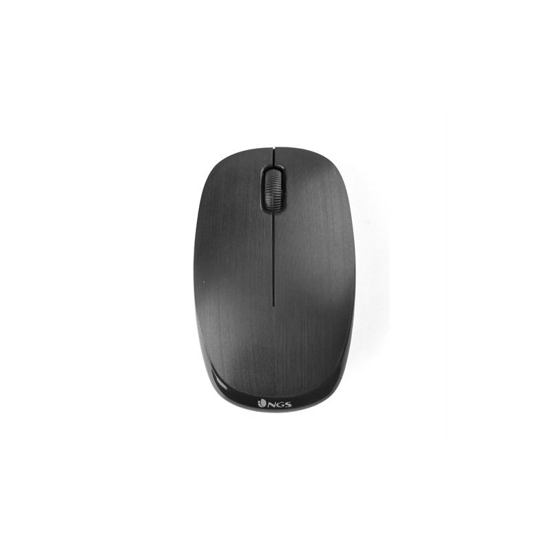 NGS FOG - Ratón inalámbrico - 1000 dpi - Receptor Nano 2,4 GHz - USB - Negro elegante