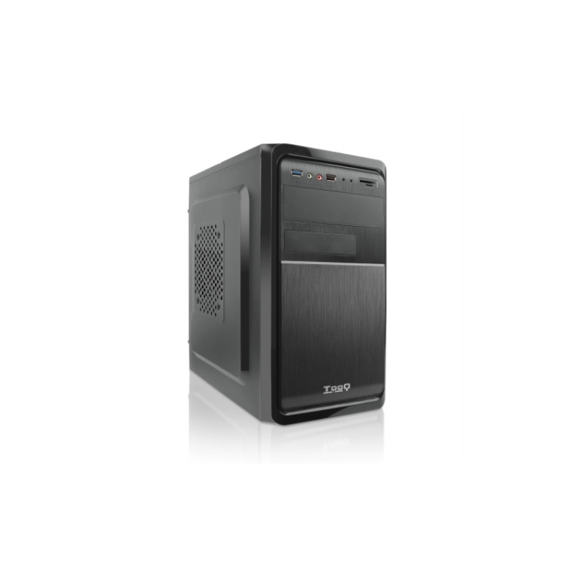 Caja microATX TooQ TQC-4735U3C-B Negra - FA 500w - 1 x USB 2.0 - 1x USB 3.0 - Lector de tarjetas - 365 x178x355 mm