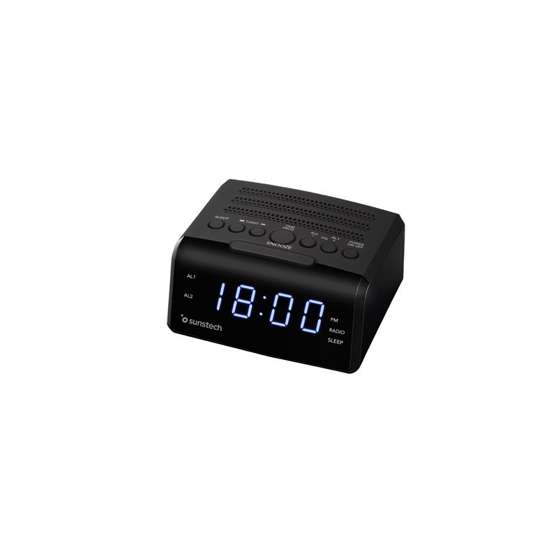 RADIO DESPERTADOR SUNSTECH ALARMA DUAL