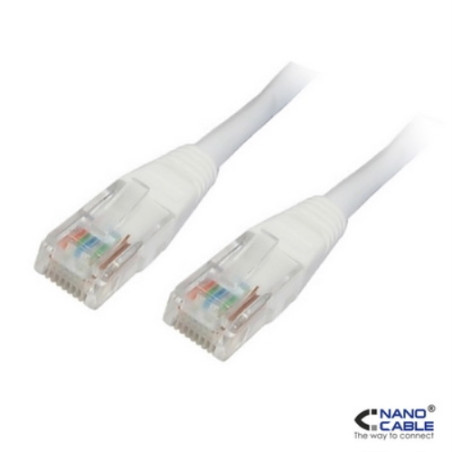 Nanocable - Cable de red latiguillo UTP CAT.5e de 2m - color Blanco