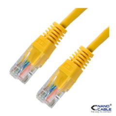 Nanocable - Cable de red latiguillo UTP CAT.5e de 1m - color Amarillo