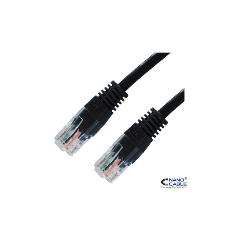 Nanocable - Cable de red latiguillo UTP CAT.5e de 3m - color Negro