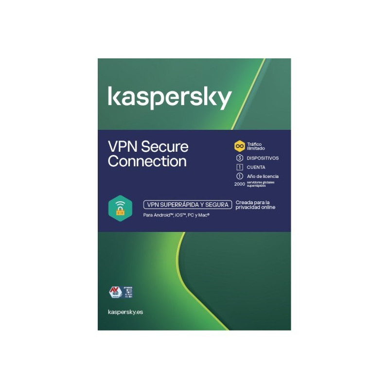 ANTIVIRUS KASPERKSY VPN 3 DISPOSITIVOS 1 AÑO