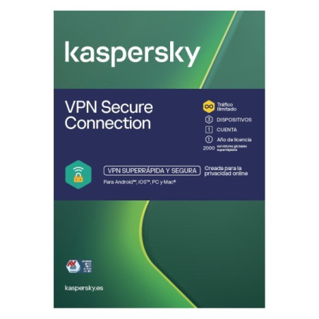 ANTIVIRUS KASPERKSY VPN 3 DISPOSITIVOS 1 AÑO