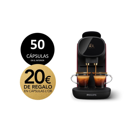 CAFETERA PHILIPS L`OR BARISTA SUBLIME ROJA + 50CAP