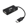 Nanocable - Conversor Displayport a VGA / DVI / HDMI - 3 en 1 - 15cm - Negro