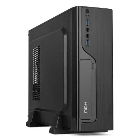 Nox LITE070 - Caja sobremesa microATX - 2 x USB 3.0 - HD Audio - Fuente 500W - 425x110x310 - Negra