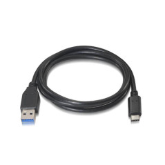 Nanocable - Cable USB 3.1 Gen2 10Gbps 3A USB-C/M-A/M 1M Negro