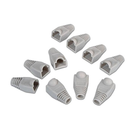 Nanocable - Funda conector de red RJ45 OEM - Bolsa de 10 unidades - Color Gris