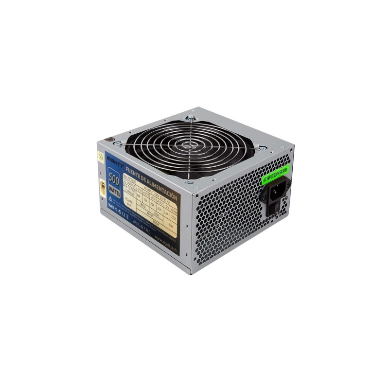 Eightt - Fuente de alimentación ATX - 500W - 4 x SATA - 2 x Molex - Ventilador 12cm