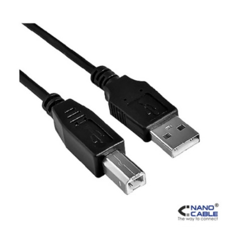 Nanocable - Cable USB 2.0 para impresora tipo A/M-B/M 3m negro