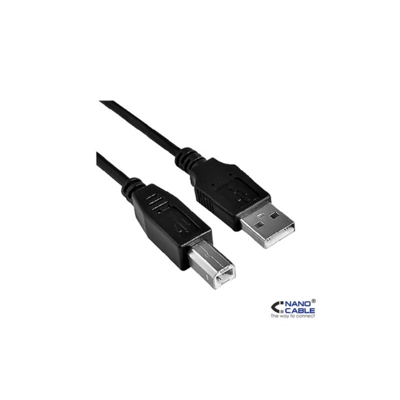 Nanocable - Cable USB 2.0 para impresora de 1,8m conexión A/M-B/M negro