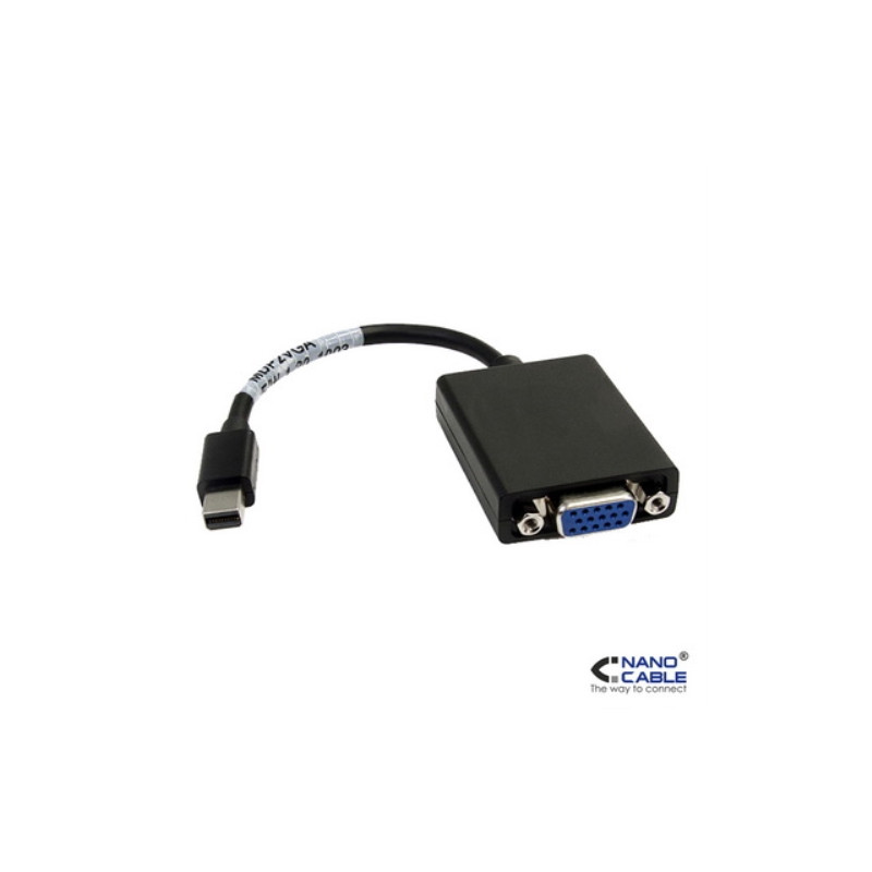 Nanocable - Adaptador Mini Displayport a SVGA - MiniDP/M-SVGA/H negro 15cm